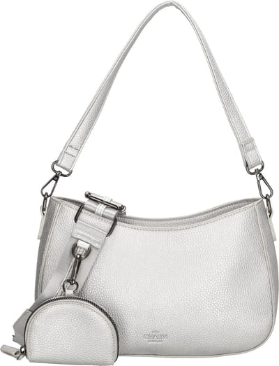 Charm London Schoudertas New York - Met Etui - Dames Tas met Korte en Lange Schouderband - - Zilver