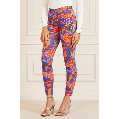 GUESS Marciano By  Printed Stiletto 99 Betty Blue Print Maat: W27 | Skinny Broeken Outlet | Dames | Blauw