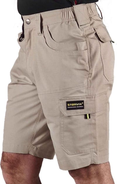 STØRVIK Ron Ripstop Korte Werkbroek Heren - Ademend Werkshort - Lichtgewicht Werkbermuda - Werk Short - Maat S - Khaki