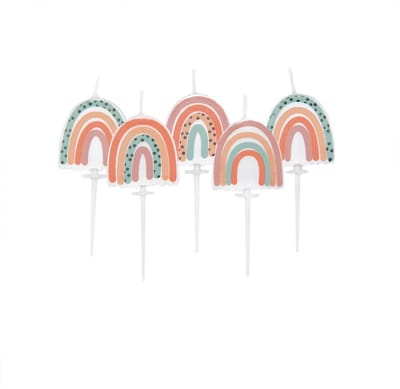 Anniversary House Boho Rainbow Candles pk/5