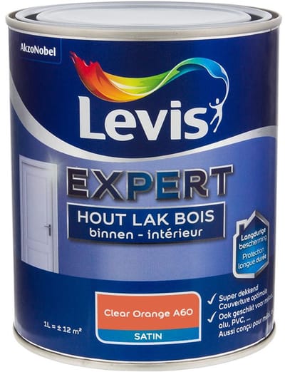Levis - Expert Hout Lak Binnen Satin Mix - Clear Orange A60 - Mengverf - 1 L