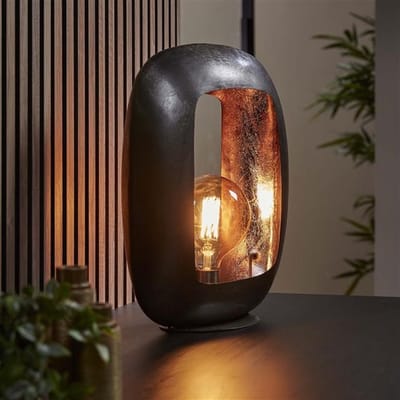 PS-Collection Arch XL Tafellamp - 34x13x44cm - Zwart Nikkel - Metaal - tafellamp slaapkamer, tafellamp industrieel, tafellampen woonkamer, tafellamp zwart, tafel lamp, tafellamp slaapkamer industrieel, tafellampje