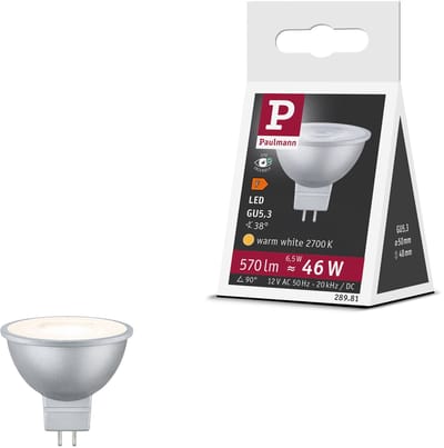 Standaard 12 V LED-reflector GU5,3 570lm 6,5W 2700K Chroom