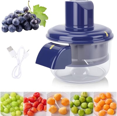 Oplaadbare Automatische Fruitenschiller voor Druiven, Kersen, Knoflook en Meer - Keukenhulp voor Efficiënt Schillen van Fruit