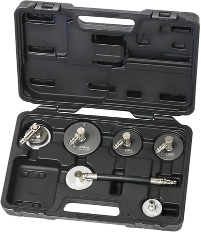 SW-Stahl 01494L Adapterset voor expansievat, 6-delig | Remontluchtingsadapterset | Voor gebruik in werkplaatsen en door professionele monteurs