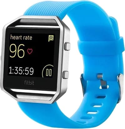 By Qubix - Compatible Fitbit bandje - Geschikt voor fitbit Blaze sport horloge band / siliconen alleen voor - Geschikt voor fitbit Blaze - Blauw