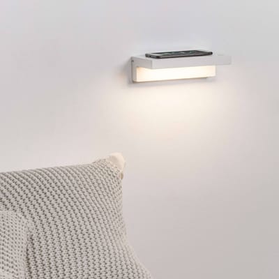 FARO BARCELONA LED wandlamp Well, USB+Wireless Charger, wit