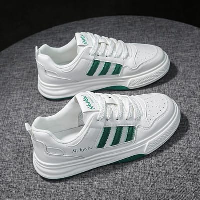 Leer Mesh Ademend Kleine Witte Schoenen Damesschoenen Zomer Nieuwe Platte Zool Lichtgewicht Casual Enkele Schoenen Sport Boardschoenen 40 white
