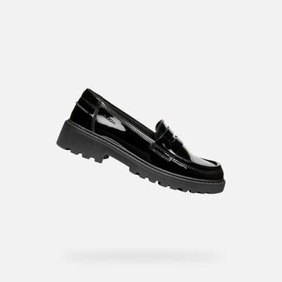 GEOX CASEY MEISJES Veterschoenen - ZWART - Maat 28