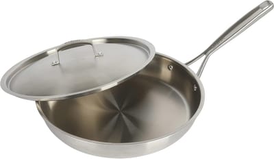 12 Inch RVS Triply Professionele Grade Koekenpan met Deksel