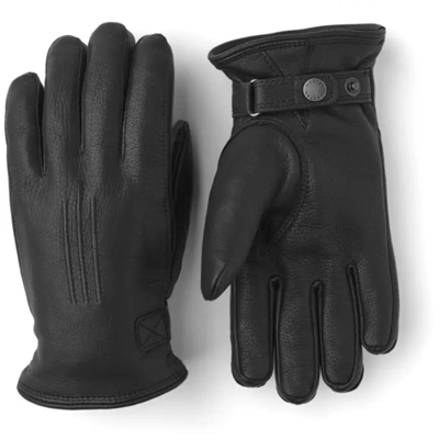 Hestra Deerskin Lambskin Gloves Heren (Maat - 8, Kleur - BLACK)