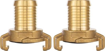 2x Messing Snelkoppeling 1 inch Slangtule (Geka systeem koppeling 1 inch)