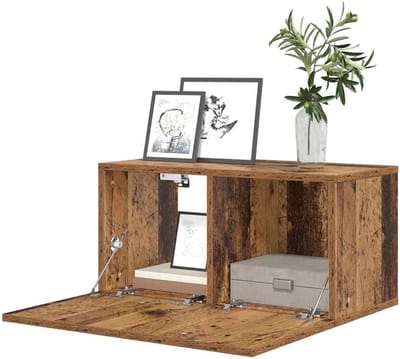 Tv-meubelset - Opbergunit mediacenter - Woonkamer organiseren - Ruimtebesparend ontwerp - 60 x 30 x 30 cm - Bruin