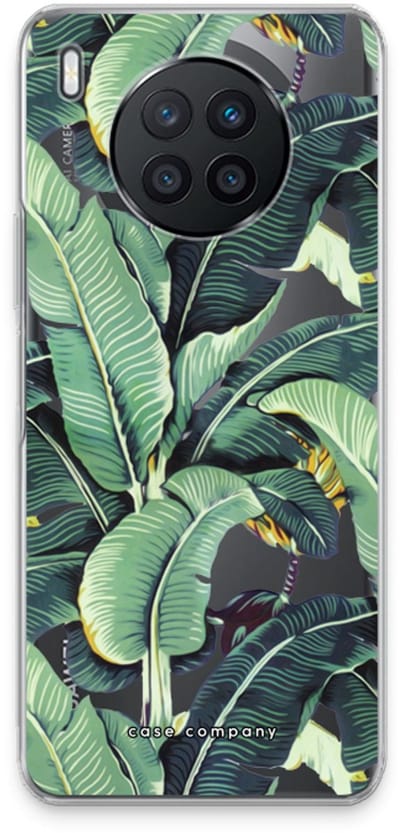 Case Company® - Hoesje geschikt voor Huawei Nova 8i hoesje - Bananenbladeren - Soft Cover Telefoonhoesje - Bescherming aan alle Kanten en Schermrand