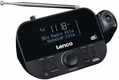 Projectie Wekker - Digitale Radio - Wakker Worden - 180 Graden Projector - 2.6 Inch Display - Zwart