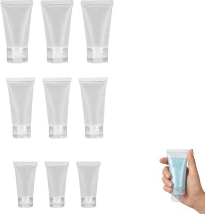Reisflessen set van 9 - lege 15ml 20ml 30ml knijpflesjes - met flipdeksel - ideaal voor onderweg - SnelShoppen