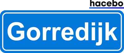 Hacebo - Plaatsnaam Sticker - 29x10 CM - Gorredijk sticker - Verkeersborden sticker - grappige cadeaus - Gorredijk
