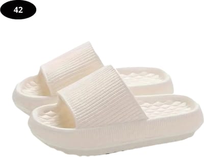 Livano Badslippers Dames - Comfortabel - Flip Flops - Sauna - Zomer - Wit - Maat 42