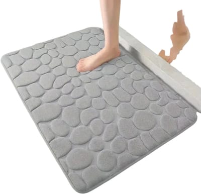 Bovista Sneldrogende Badmat - Douchemat - Antislip - Wc Mat - Toiletmat - Badkamermat - Grijs S