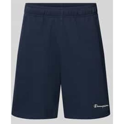 Sweatshorts met elastische band en labelstitching