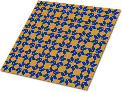Tulup PVC Tegels - Bloemenpatroon Vinyl Tegels - 30 cm x 30 cm - Blauw Zelfklevende Vinyl Tegels - Verpakking van 9 stuks - Wand PVC Tegels - Mozaïek Plaktegels - Vinyl Wandtegels - Plaktegels keuken en Badkamer