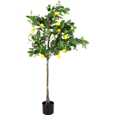 Arbre Citronnier Artificiel Plante Citronnier Fausse Décoration pour Intérieur Maison Bureau Cuisine 1.6m   5.2ft