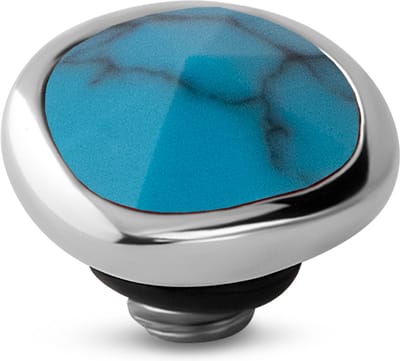 Melano Twisted Gemstone Cloud Steentje Turquoise | Zilver