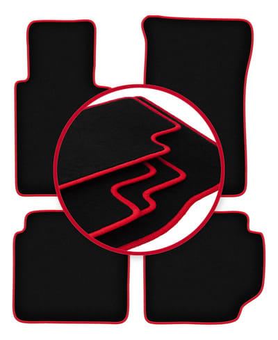 CARLUX-RED automatten voor: Mercedes W116S sedan (1972-1980)