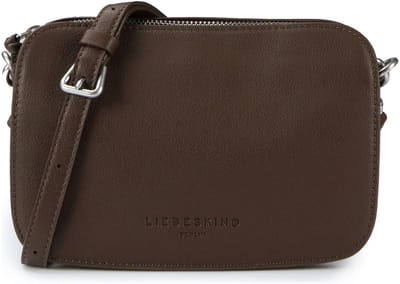 LIEBESKIND BERLIN Leren schoudertas Luka Crossbody Roasted Coconut donkerbruin
