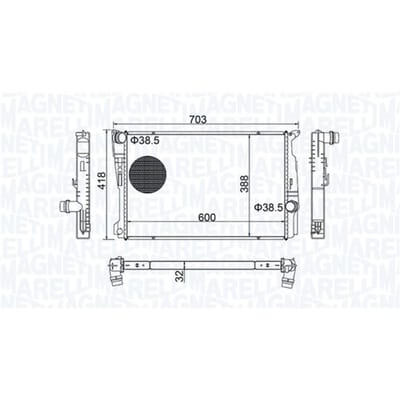 Radiator, motorkoeling MAGNETI MARELLI 350213209100