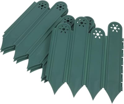 Tuinafzetting Hekken - Borders Bloembakken - Tuinrand Creëren - Weerbestendig Plastic - 5 Stuks - Groen