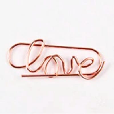 ProductGoods - Paperclips Love Roségoud -2,5 cm - 10 stuks