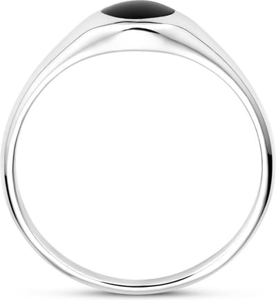 Gerhodineerd Zilver Ring Onyx 1338838