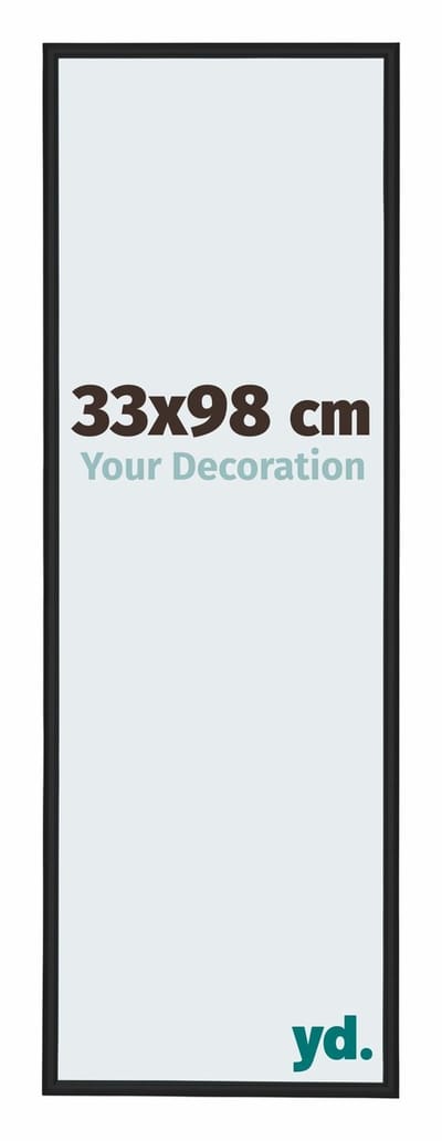 Your Decoration - Fotolijst 33x98 cm - Aluminium - Zwart Hoogglans - Miami