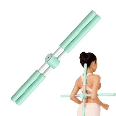 Yogastok - Rekhulpmiddel Mobiliteitspaal - Houdingscorrectie - Gepadded schuimlaag - 80 cm - Groen