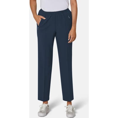 Onderhoudsarme broek CARLA met elastische tailleband - marine - Gr. 50 van Goldner Fashion