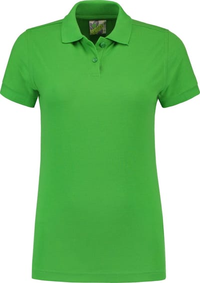 Lemon & Soda polo voor dames in de maat L in de kleur lime.