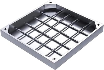 Verzonken Putdeksel - Roestvrij Staal - Esthetische Afwerking - Naadloze Integratie - 80x80cm - Zilverkleurig
