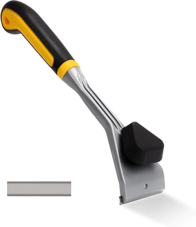 Verfschraper met Antislip Handvat en Dubbel Snijdende Tungsten Carbide Bladen voor het Verwijderen van Verf, Lijm en Kit - 6.3 cm Schraper met Plastic Handvat