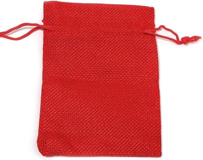 Kleurige Jute Trekkoordtassen voor Feestjes, Adventskalenders en Sieraden - Set van 10, 7 x 9 cm