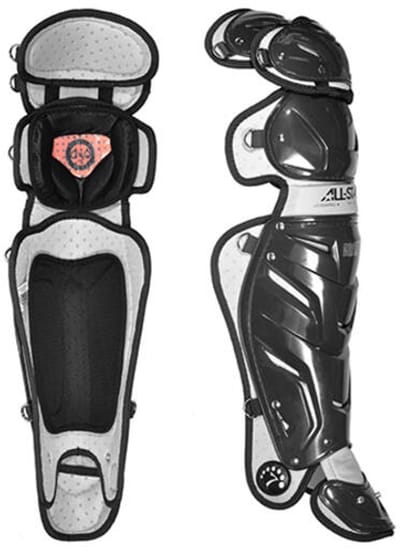 All Star LG30WPRO Leg Guards Adult | 16,5¨ Inch Kleur Black voor Sport Honkbal/Softball
