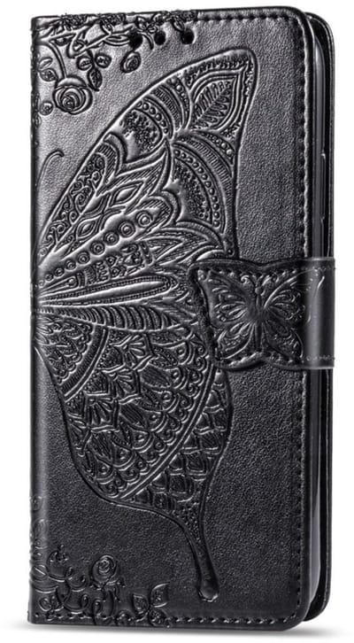 Hoesje geschikt voor Samsung Galaxy A26 - Bookcase - Pasjeshouder - Portemonnee - Vlinderpatroon - Kunstleer - Zwart