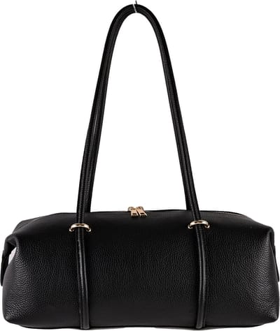 Giuliano lederen schoudertas Alexa - Dames - Made in Italy - Zwart