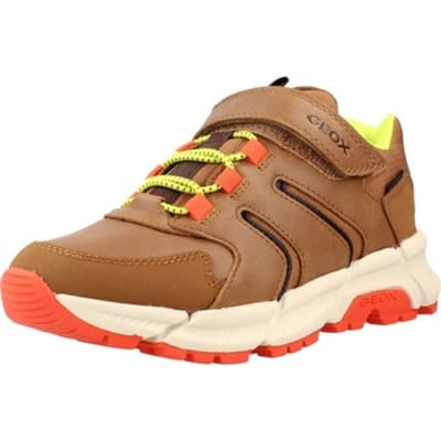 GEOX FLEXYPER PLUS ABX JONGENS Sneakers - BRUIN/ORANJE - Maat 35