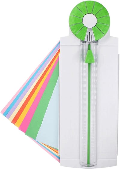 Papiersnijder 12-in-1 - Ambachtelijke Snijder - Kaarten Maken - 360 Rotatie Systeem - 46 x 16.5 cm - Groen