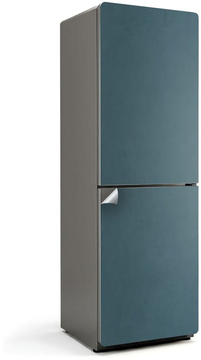 Wallfluent Koelkaststickers - donkerblauw Koelkast Folie - 60 cm x 180 cm - Donkerblauw Koelkaststickers - Grote Koelkast Sticker - Koelkast Opknappen Sticker - Decoratieve Koelkaststicker - Koelkast Opknappen Sticker
