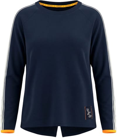 Laurasøn - Dames - Sweatshirt ronde hals lange mouw - Marine - Maat 44+
