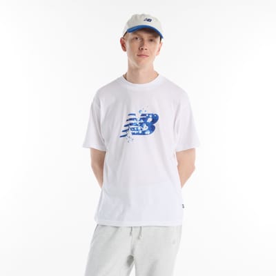 New Balance Bubble T-Shirt Heren T-shirt - WHITE