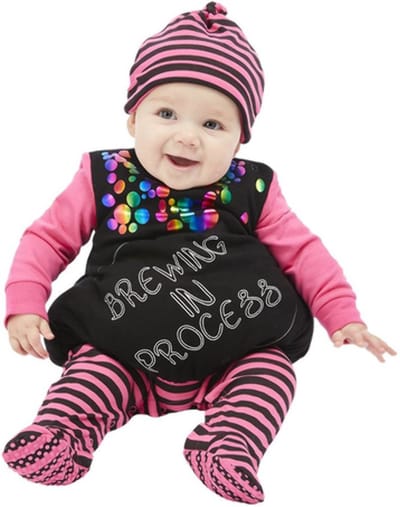 Smiffys - Witch Baby Brewing In Process Kinder Kostuum - Kids tm 1 jaar - Roze