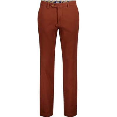 Gardeur Broek Roman Leisure Luxury King Twill Soft Touch Comfort Stretch Roest / male